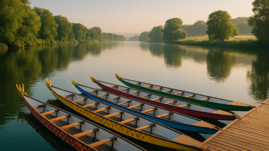 60 Teams auf der Weser: Hameln feiert 22. Drachenboot-Regatta