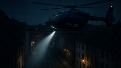 Großfahndung in Hameln: Hubschrauber jagt Einbrecher durch die Nacht