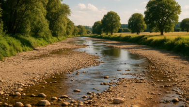 Weser bei Höxter droht erneut auszutrocknen
