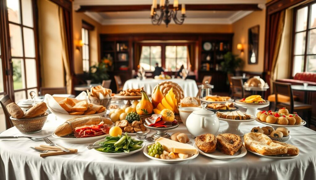 Frühstücksbuffet mit regionalen Spezialitäten