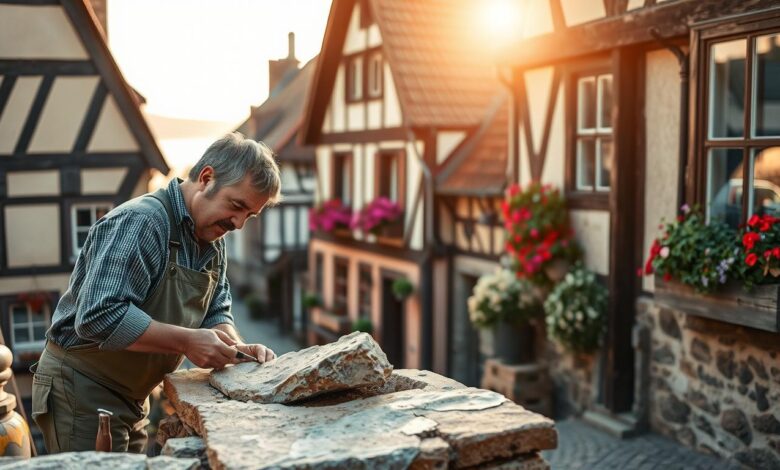 Handwerker in Hessisch Oldendorf: Fachwerk und Naturstein an der Weser