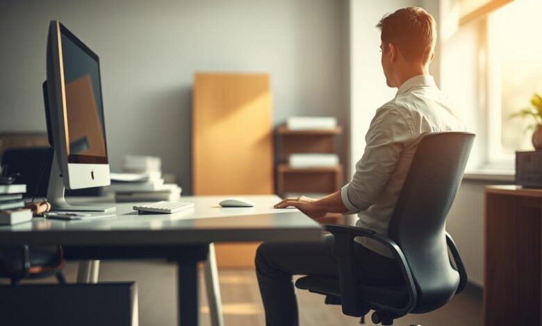 Körperhaltung bei der Arbeit