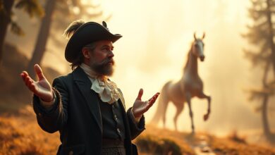 Lügengeschichten Münchhausen Halbes Pferd