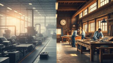 Unterschied zwischen Industrie und Handwerk