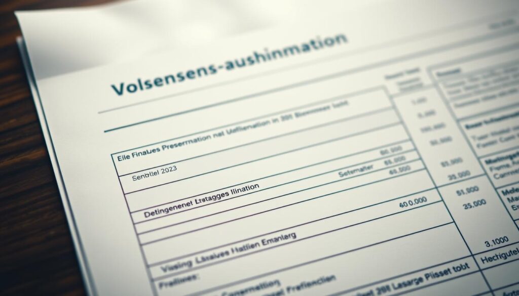 Vermögensauskunft Bewerbung