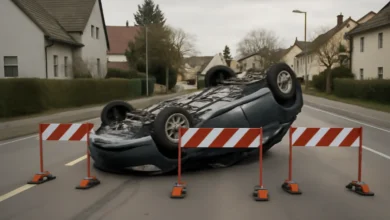 Ablenkung am Steuer: Unfall in Stadthagen endet mit überschlagenem Auto