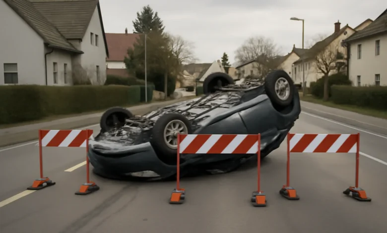Ablenkung am Steuer: Unfall in Stadthagen endet mit überschlagenem Auto