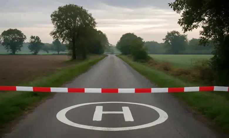 Betrunkener Fahrer erfasst Fußgänger bei Afferde: Hubschrauber im Einsatz