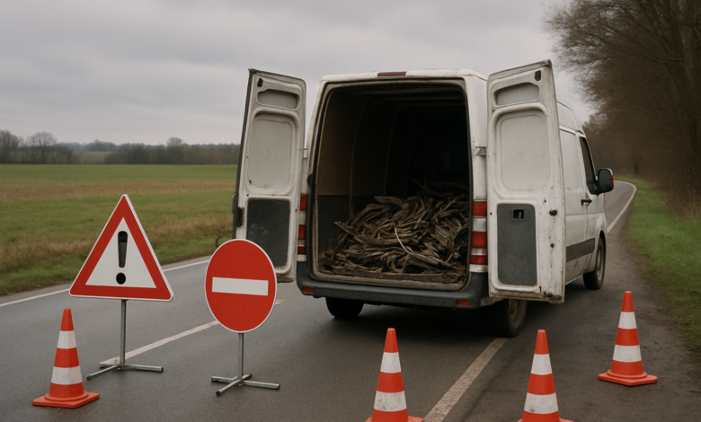 Altmetall-Kontrolle in Lauenstein: Polizei stoppt Transporter