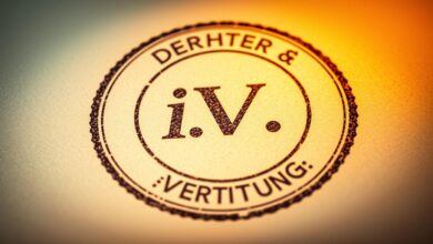 „i. V.“ – Abkürzung in Vertretung