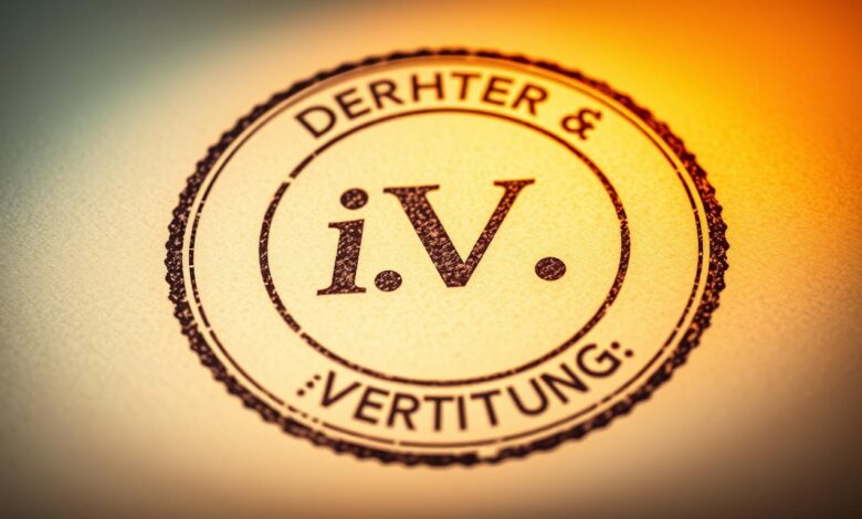 „i. V.“ – Abkürzung in Vertretung